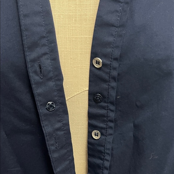 Navy Blue Women's Button-Up Shirt - Picture 4 of 5